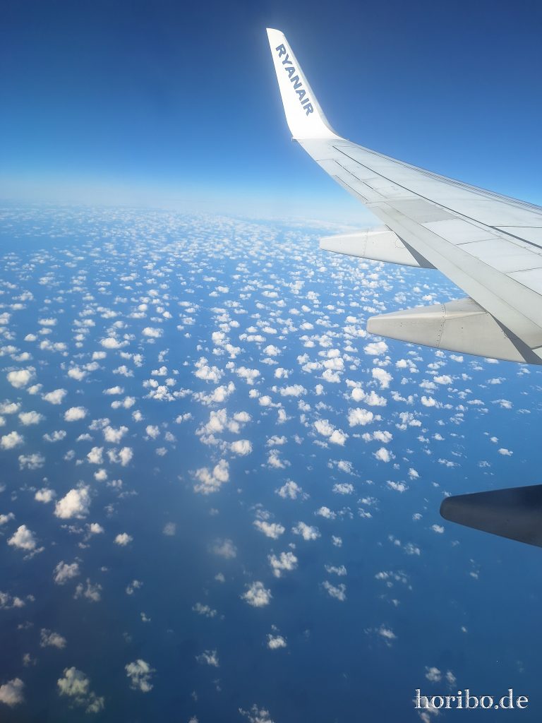 bestes Wetter auf dem Rückflug